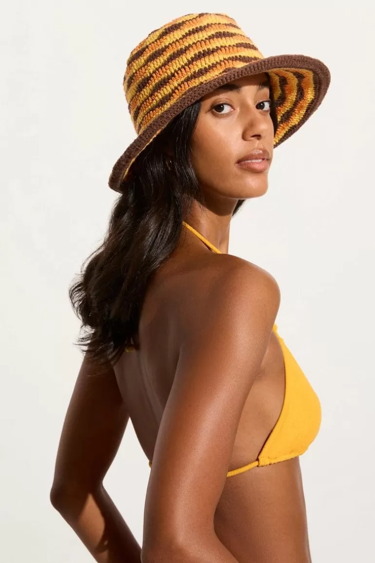 Fashion Faithfull the Brand Maddalena Crochet Hat Orange (Exclusive) - Final Sale