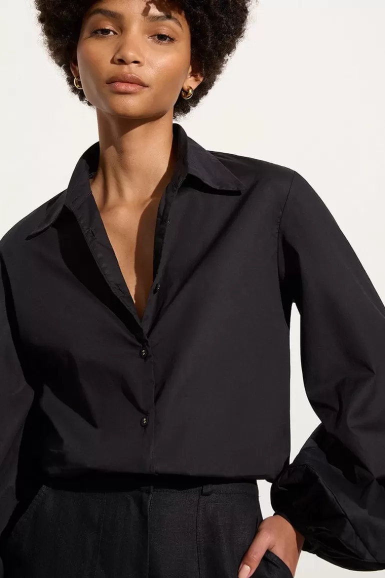 Shop Faithfull the Brand Managua Shirt Black - Final Sale