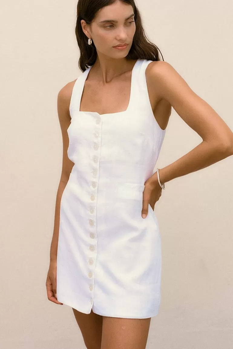 Shop Faithfull the Brand Marinia Mini Dress White