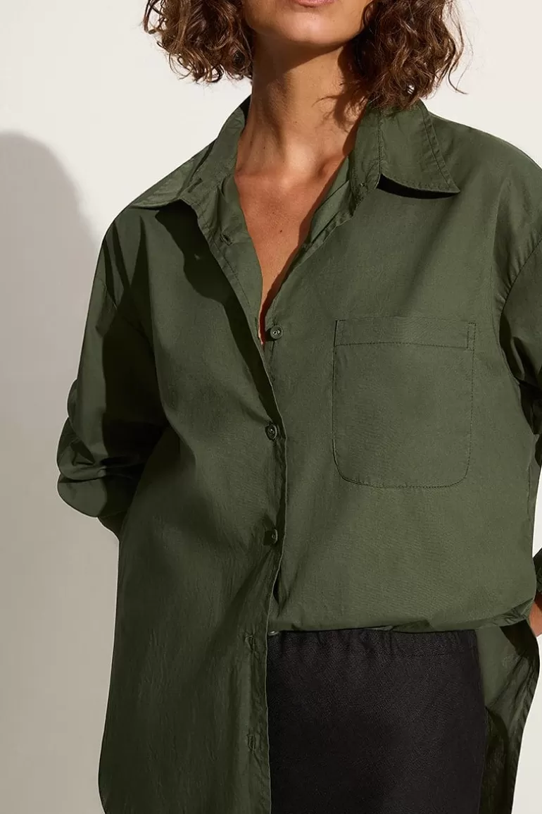 Sale Faithfull the Brand Mirabella Shirt Pine - Final Sale