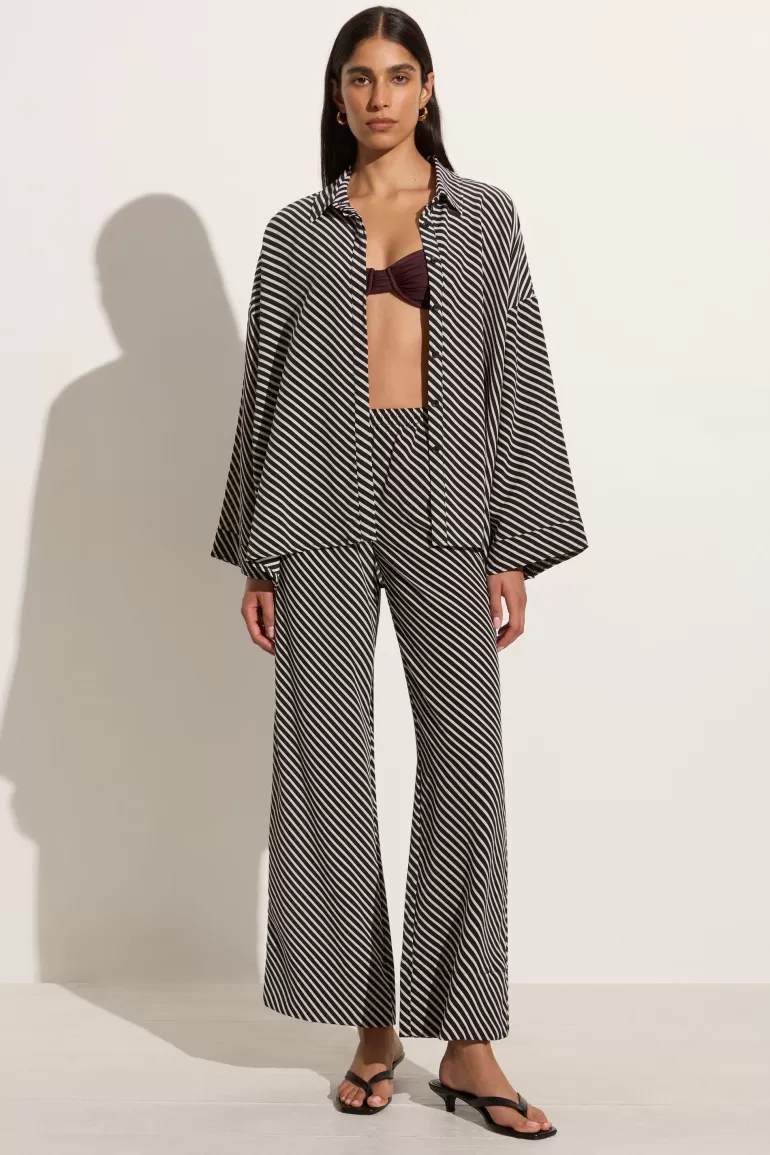 New Faithfull the Brand Monforte Pant Toscano Stripe Black