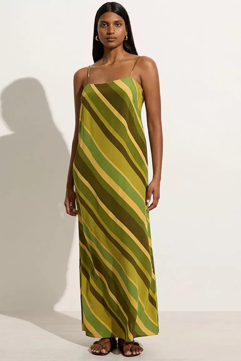 Clearance Faithfull the Brand Muni Maxi Dress Cisco Stripe Palm - Final Sale