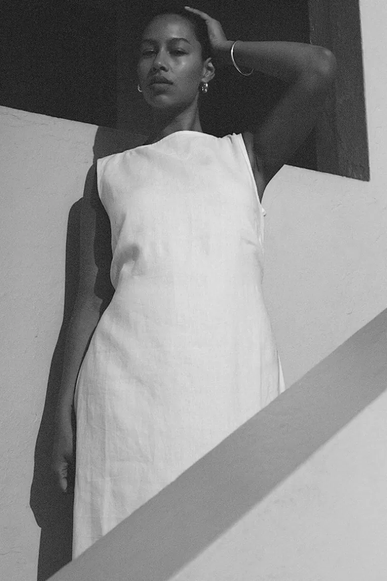 Fashion Faithfull the Brand Nahna Maxi Dress White - Final Sale
