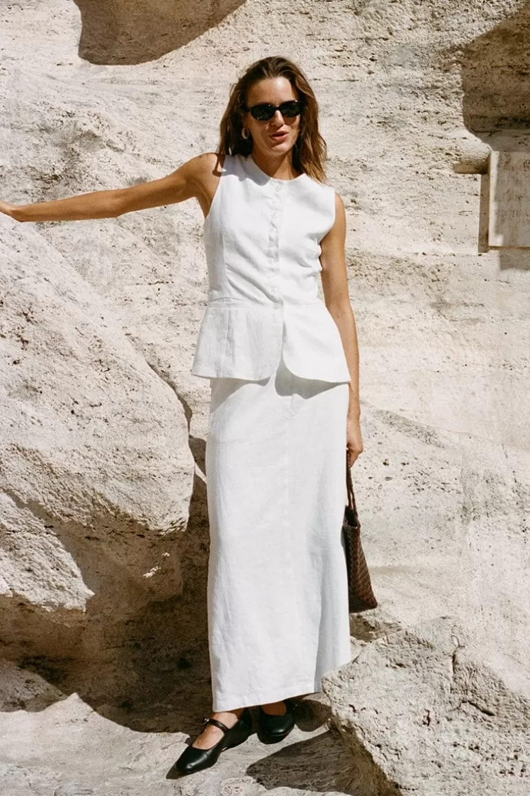 Clearance Faithfull the Brand Nelli Skirt White