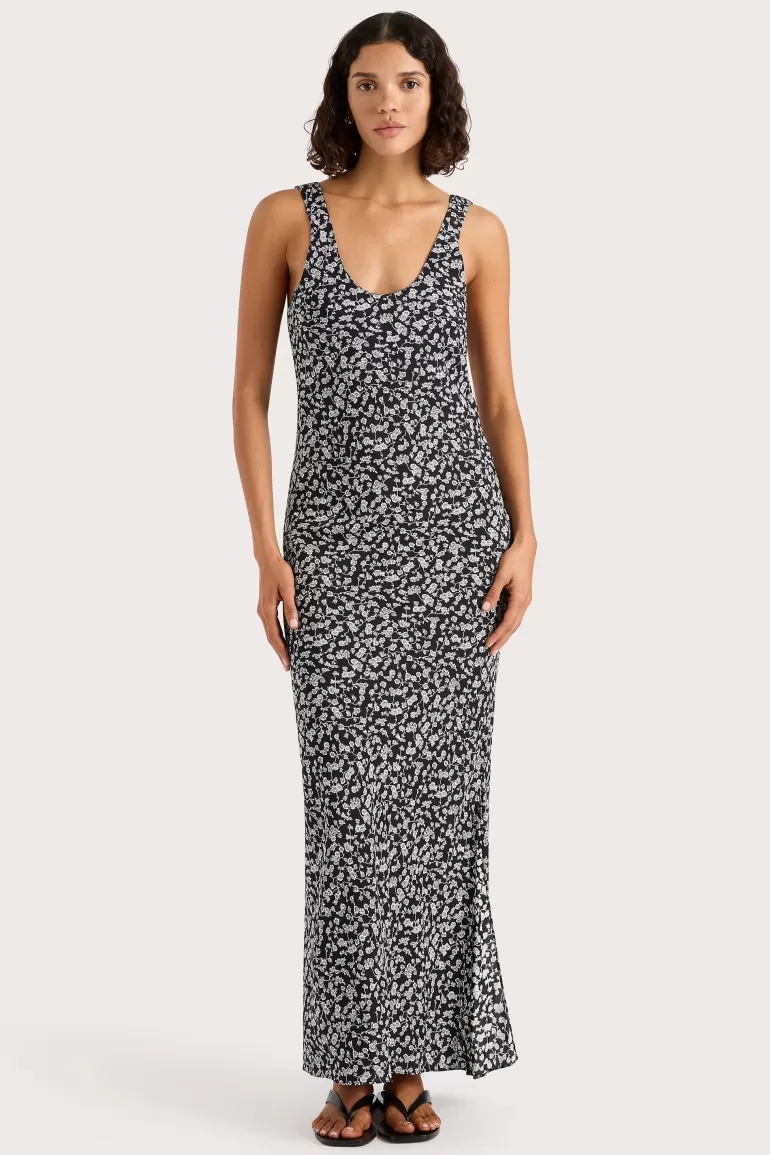 Cheap Faithfull the Brand Olivia Maxi Dress Amaryllis Floral Black