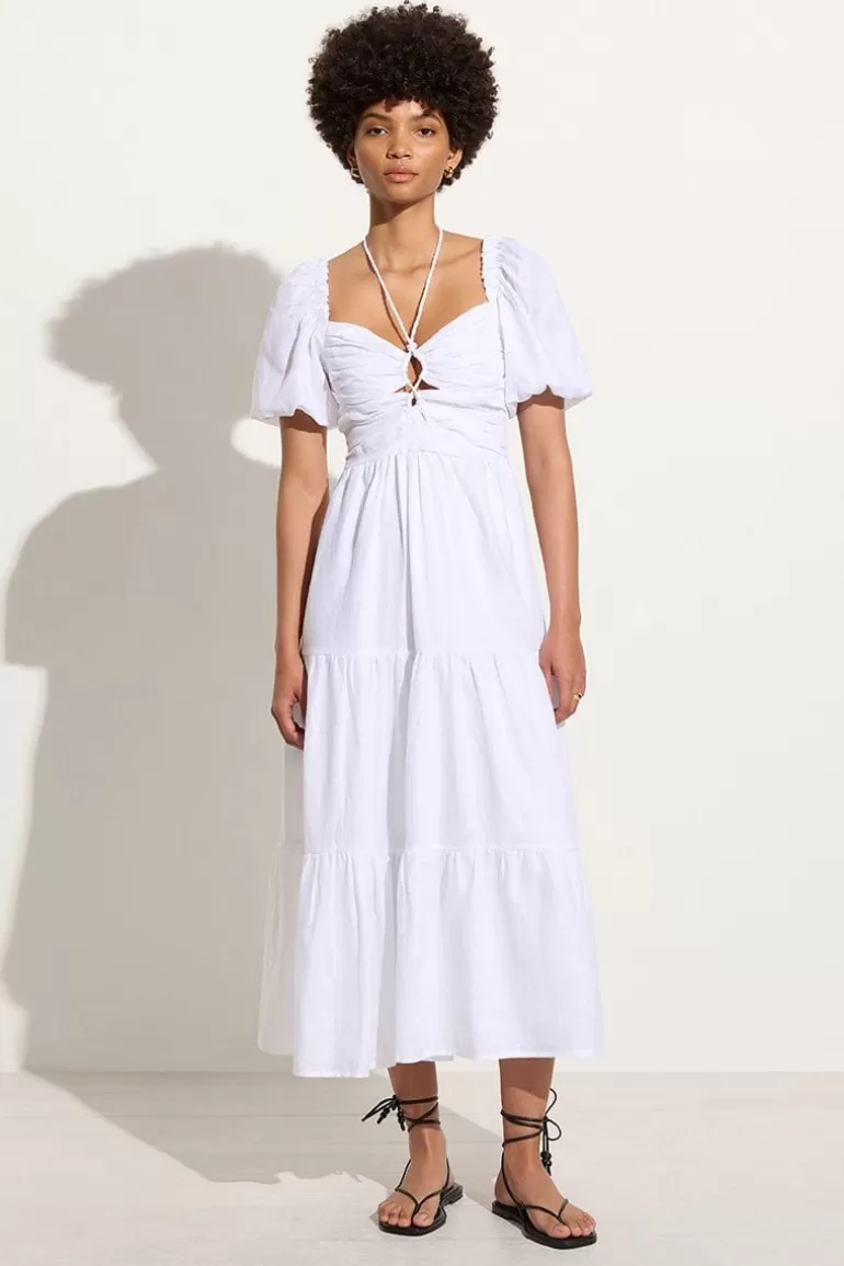 Discount Faithfull the Brand Palacio Midi Dress White - Final Sale