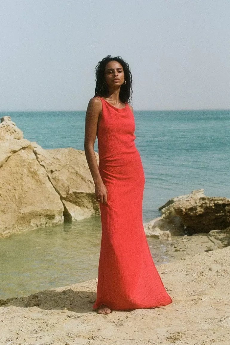 Sale Faithfull the Brand Palermo Maxi Dress Peony Pink - Final Sale
