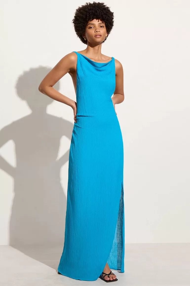 Cheap Faithfull the Brand Palermo Maxi Dress Turquoise - Final Sale