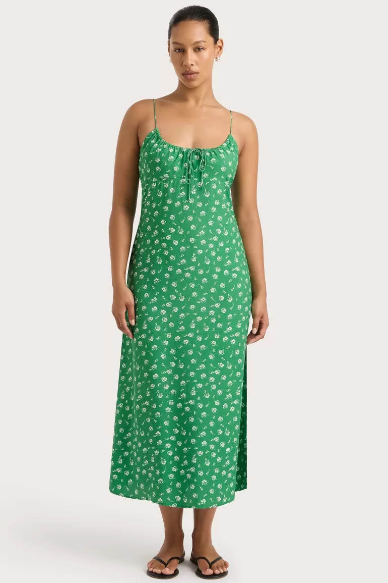 Clearance Faithfull the Brand Pau Midi Dress Green