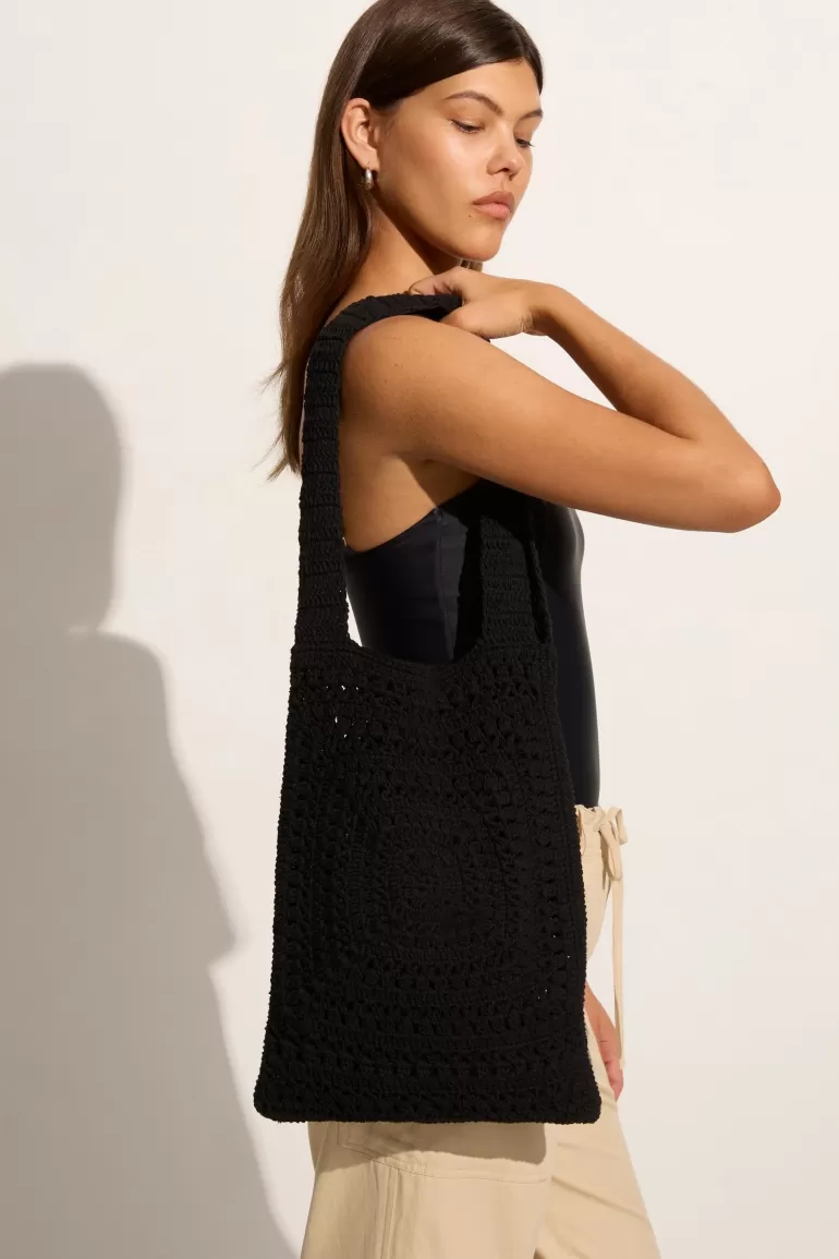 Shop Faithfull the Brand Piccolo Crochet Bag Black - Final Sale