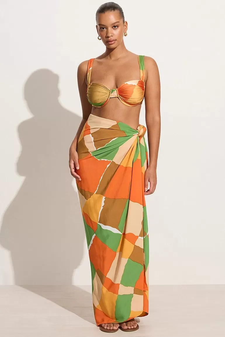 Clearance Faithfull the Brand Playa Scarf Costa Smeralda Print - Final Sale