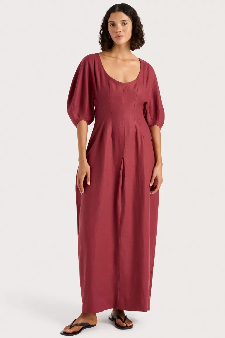 Store Faithfull the Brand Raynara Maxi Dress Wine