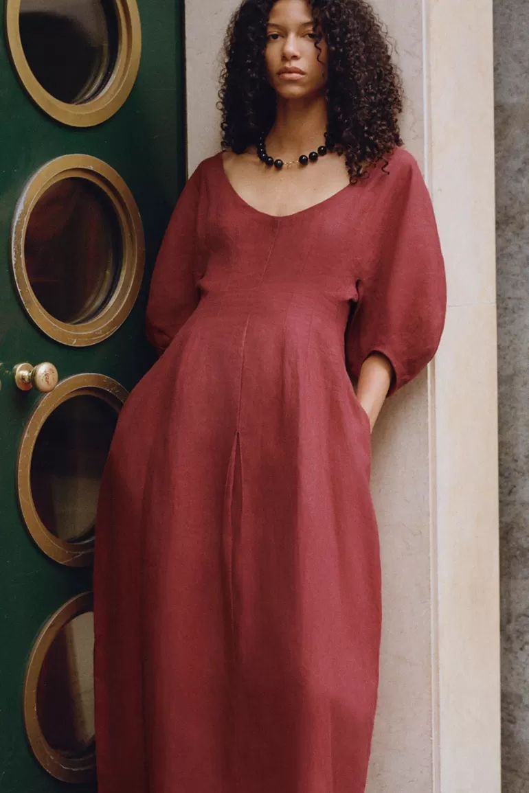 Store Faithfull the Brand Raynara Maxi Dress Wine