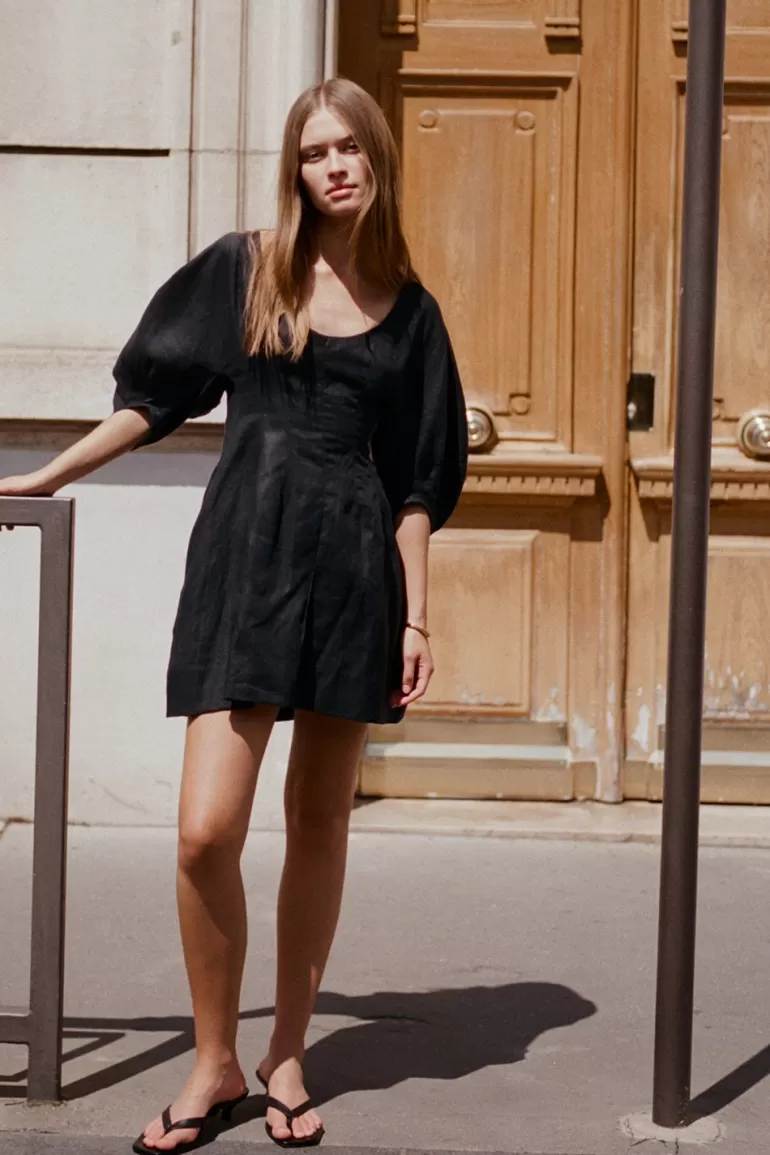 Shop Faithfull the Brand Raynara Mini Dress Black