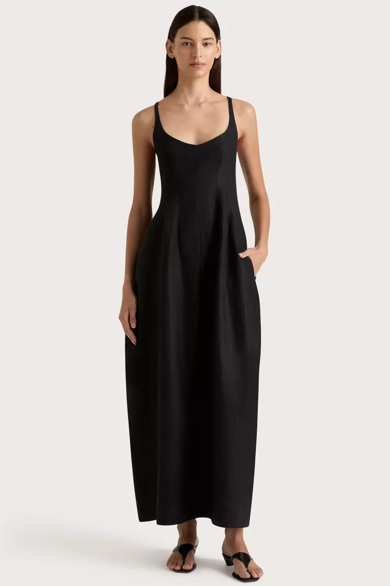Outlet Faithfull the Brand Sanne Midi Dress Black
