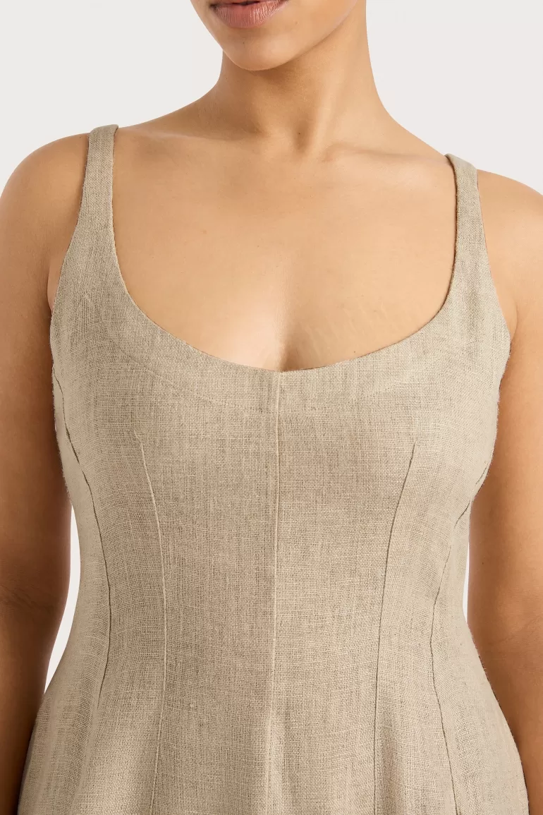 Cheap Faithfull the Brand Sanne Midi Dress Oatmeal