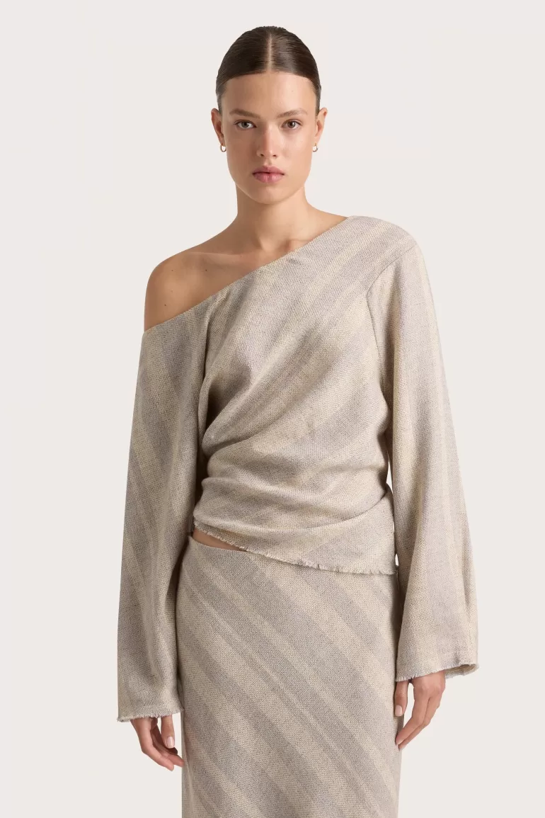 Outlet Faithfull the Brand Sao Paulo Top Sand Sky Stripe