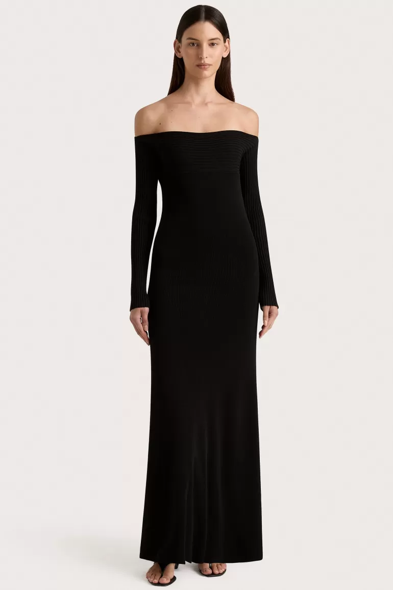 Sale Faithfull the Brand Selene Knit Maxi Dress Black