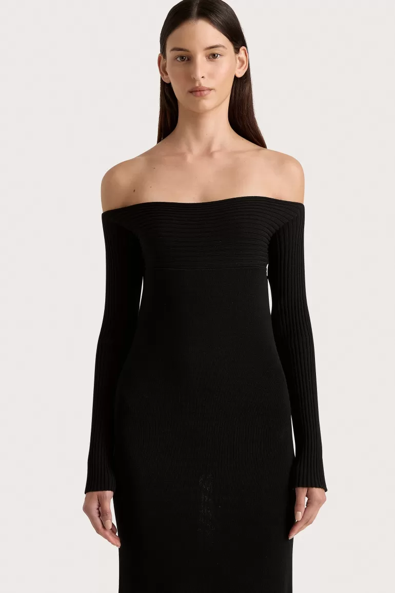 Sale Faithfull the Brand Selene Knit Maxi Dress Black