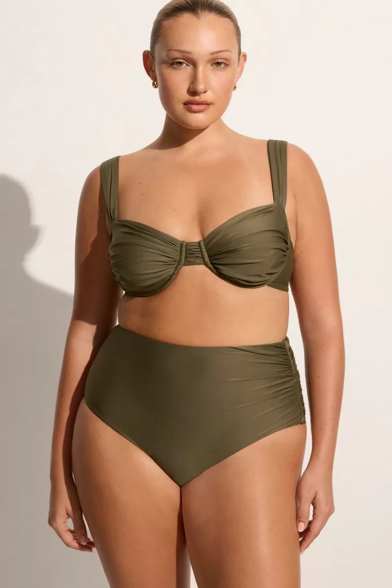 Fashion Faithfull the Brand Sol Bikini Top Khaki - Final Sale