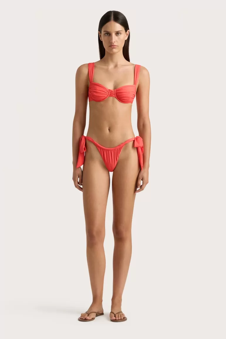 Fashion Faithfull the Brand Sol Bikini Top Vermillion