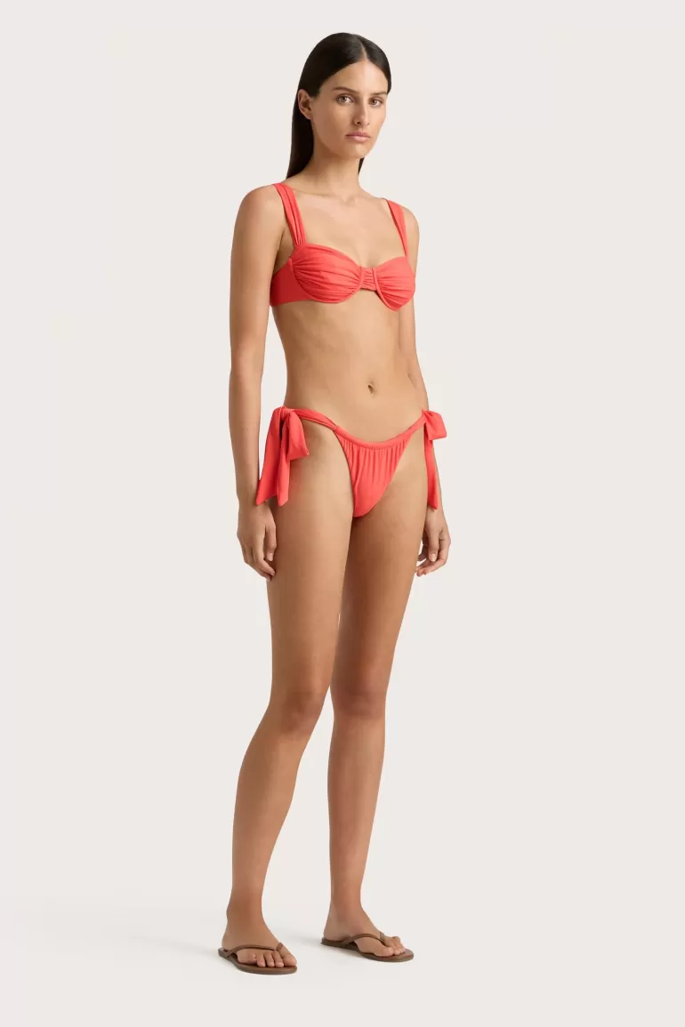 Fashion Faithfull the Brand Sol Bikini Top Vermillion