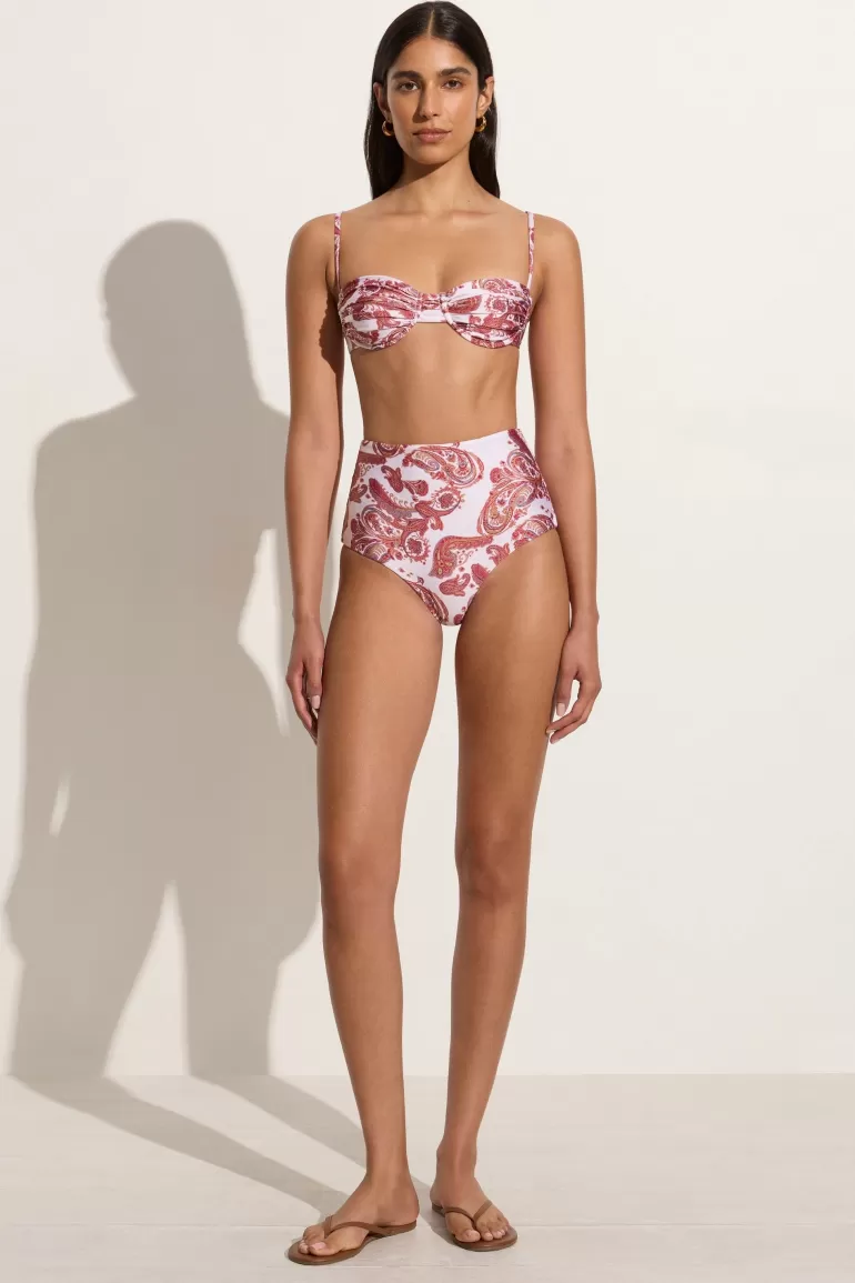 New Faithfull the Brand Stefania Bikini Top Alessia Paisley - Final Sale