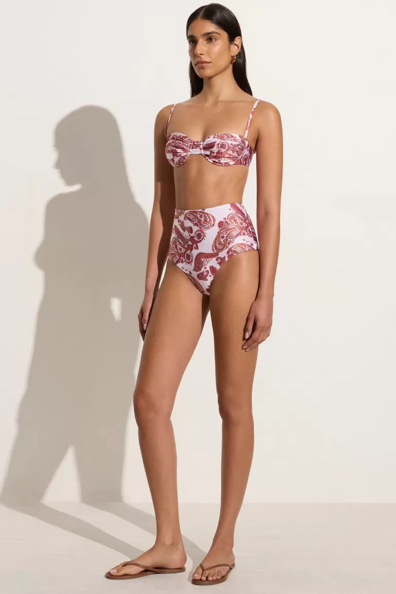 New Faithfull the Brand Stefania Bikini Top Alessia Paisley - Final Sale