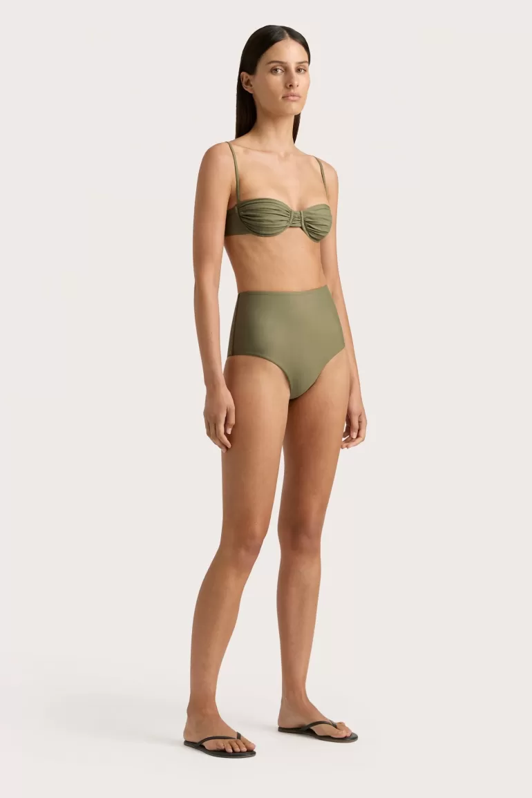 Best Sale Faithfull the Brand Stefania Bikini Top Khaki