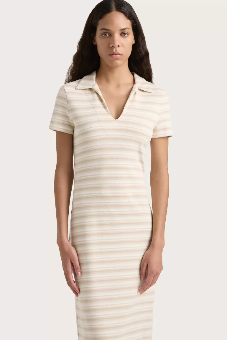 Hot Faithfull the Brand Tiesse Maxi Dress Cream Stripe