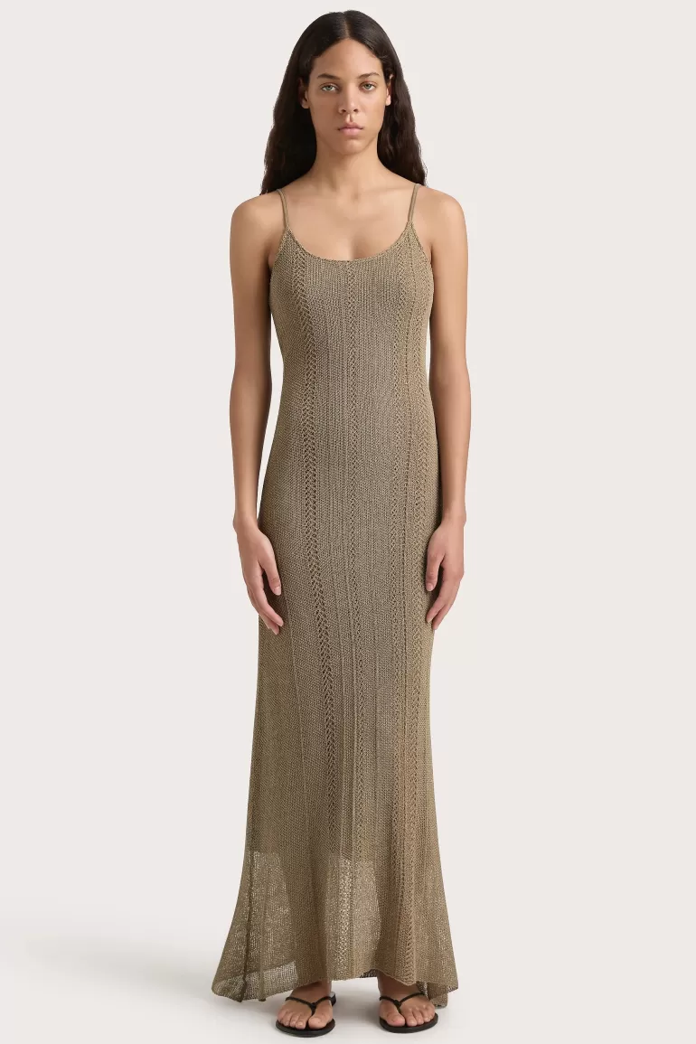 Sale Faithfull the Brand Treillis Maxi Dress Khaki