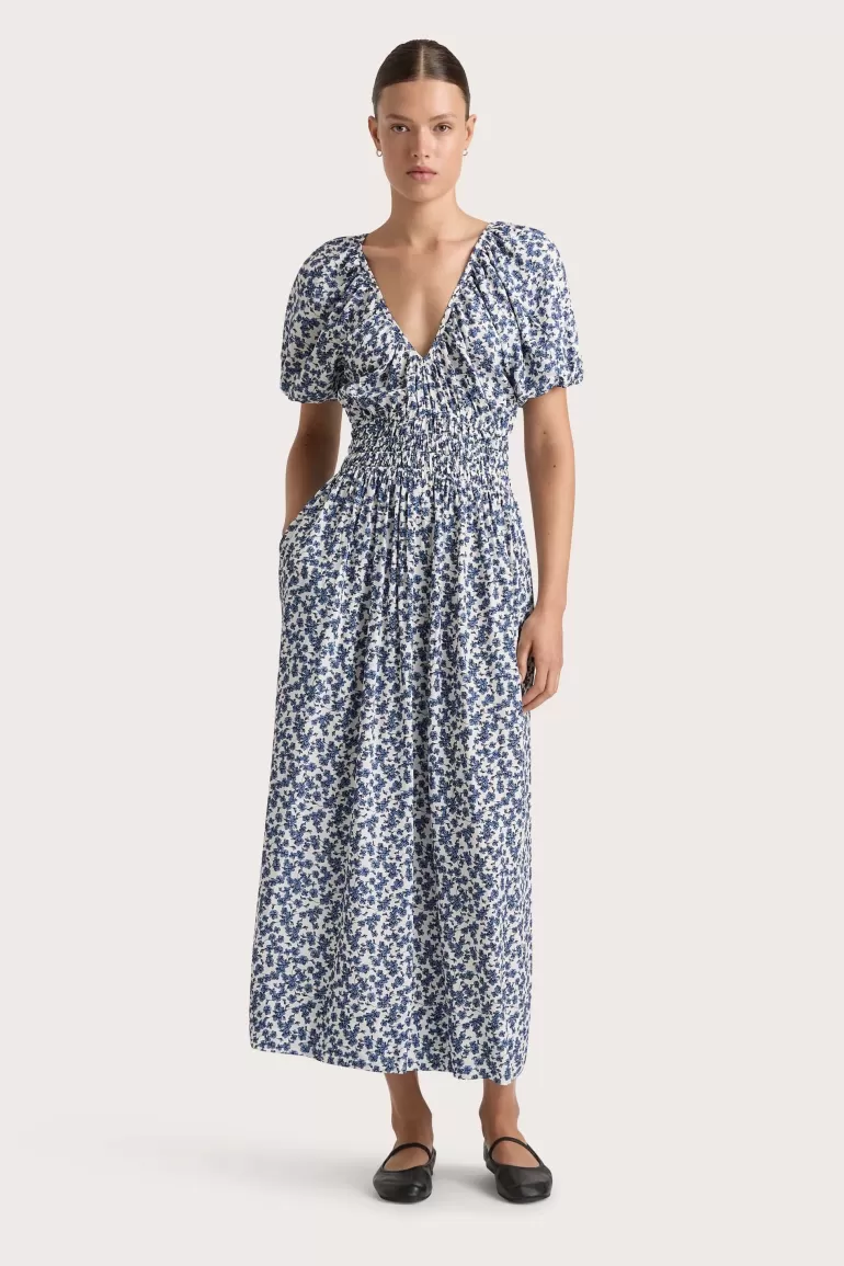 Sale Faithfull the Brand Valras Midi Dress Leilani Mid Blue