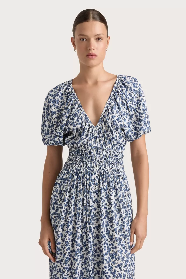 Sale Faithfull the Brand Valras Midi Dress Leilani Mid Blue