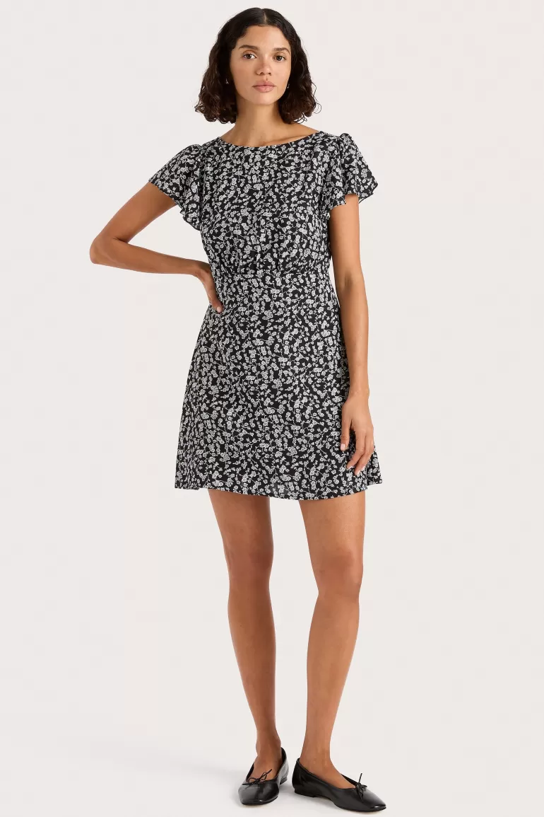 Flash Sale Faithfull the Brand Valras Mini Dress Amaryllis Floral Black