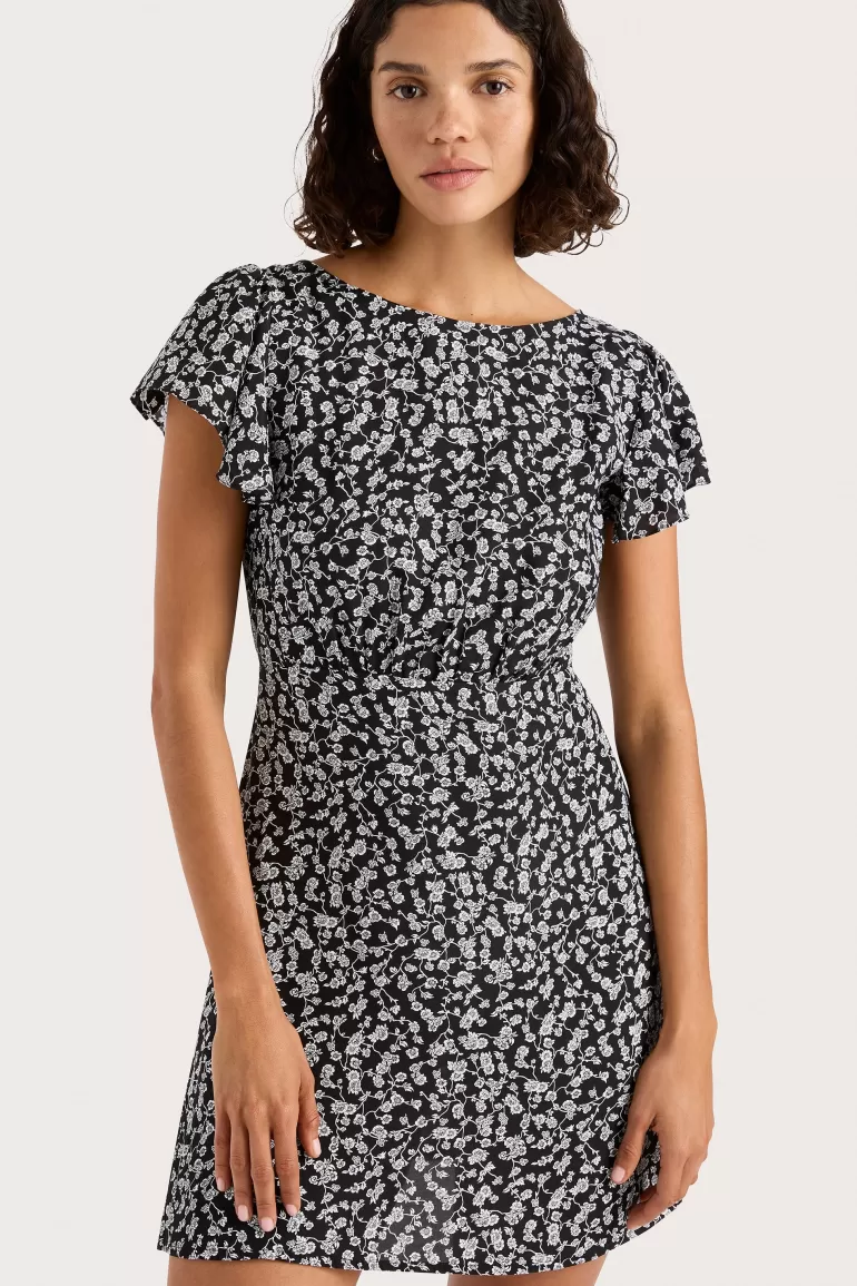 Flash Sale Faithfull the Brand Valras Mini Dress Amaryllis Floral Black