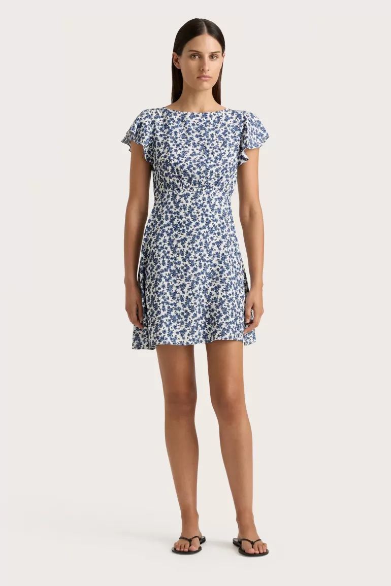 Clearance Faithfull the Brand Valras Mini Dress Leilani Mid Blue