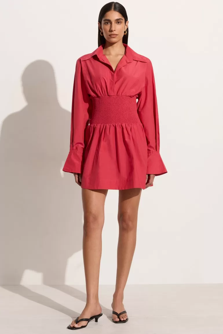 Sale Faithfull the Brand Vitinia Mini Dress Crimson - Final Sale