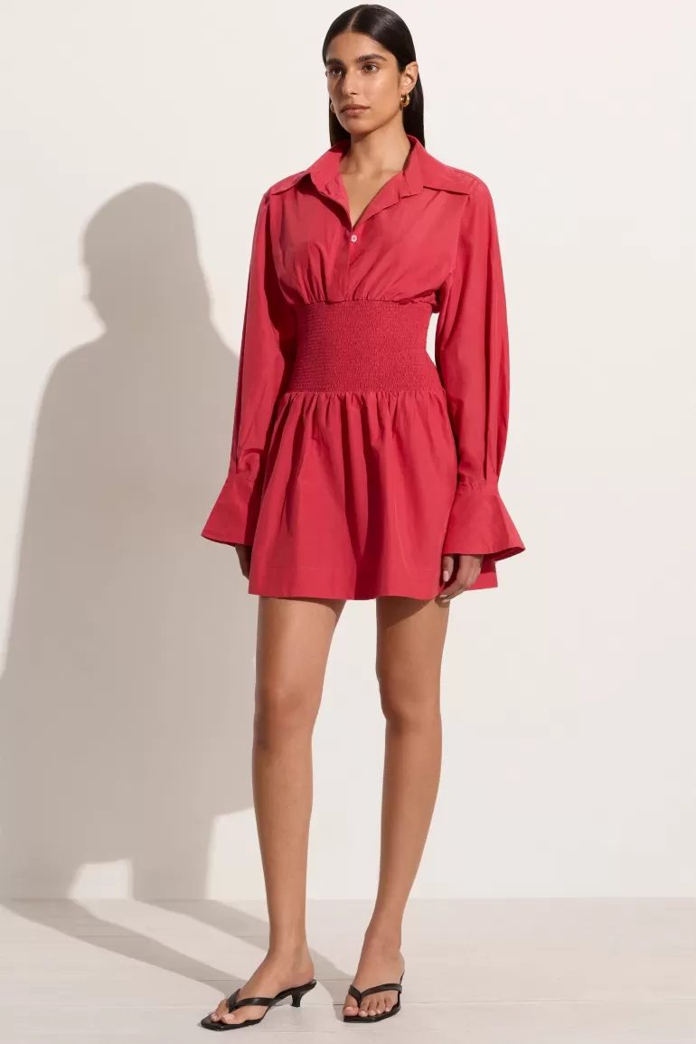 Sale Faithfull the Brand Vitinia Mini Dress Crimson - Final Sale